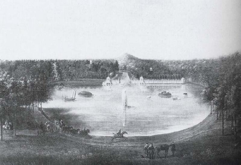 unknow artist View of the Lower lake at Studley Royal